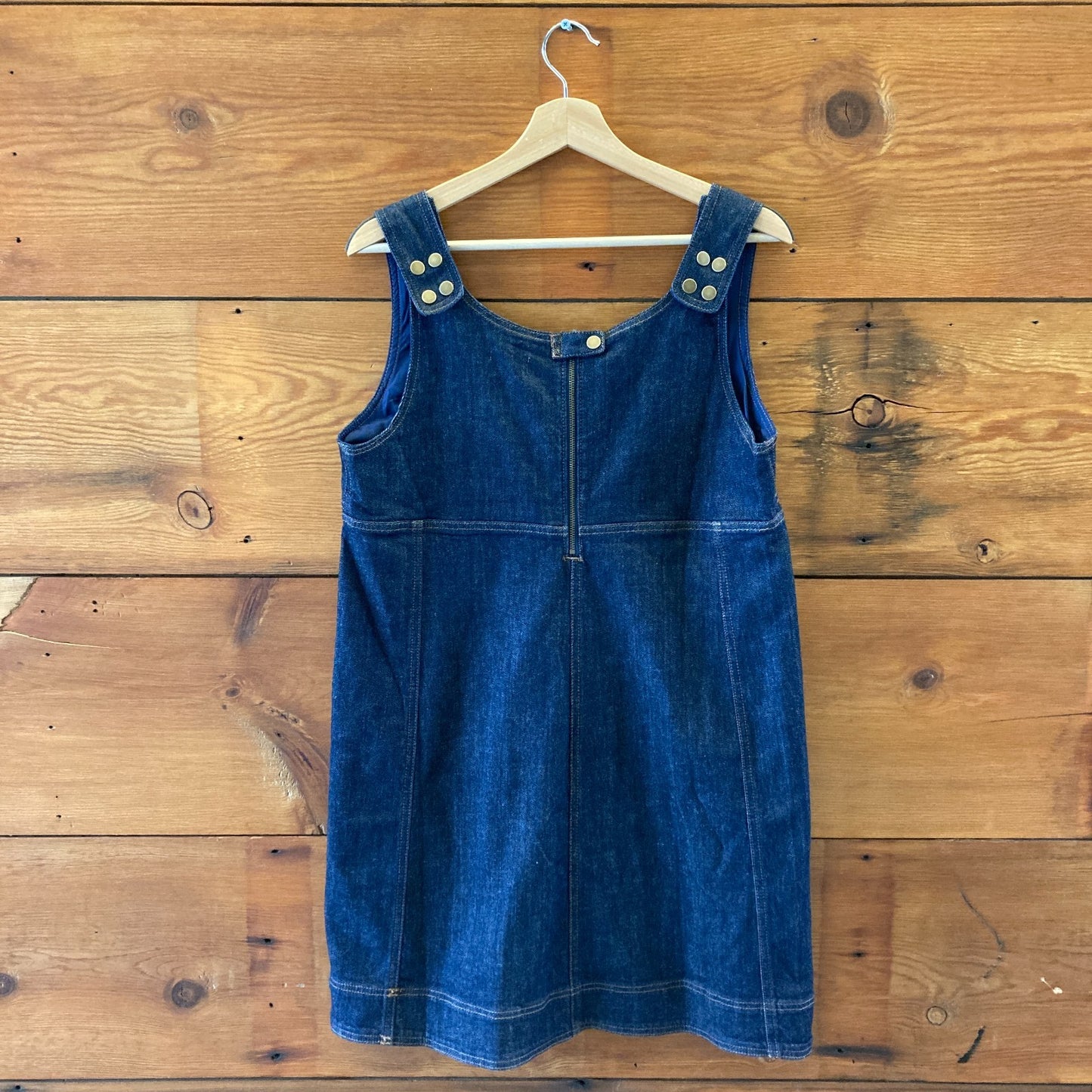 Pilcro Anthropologie $148 Dark Denim Jean Jumper Dress - Size M - NEW - 0114KE