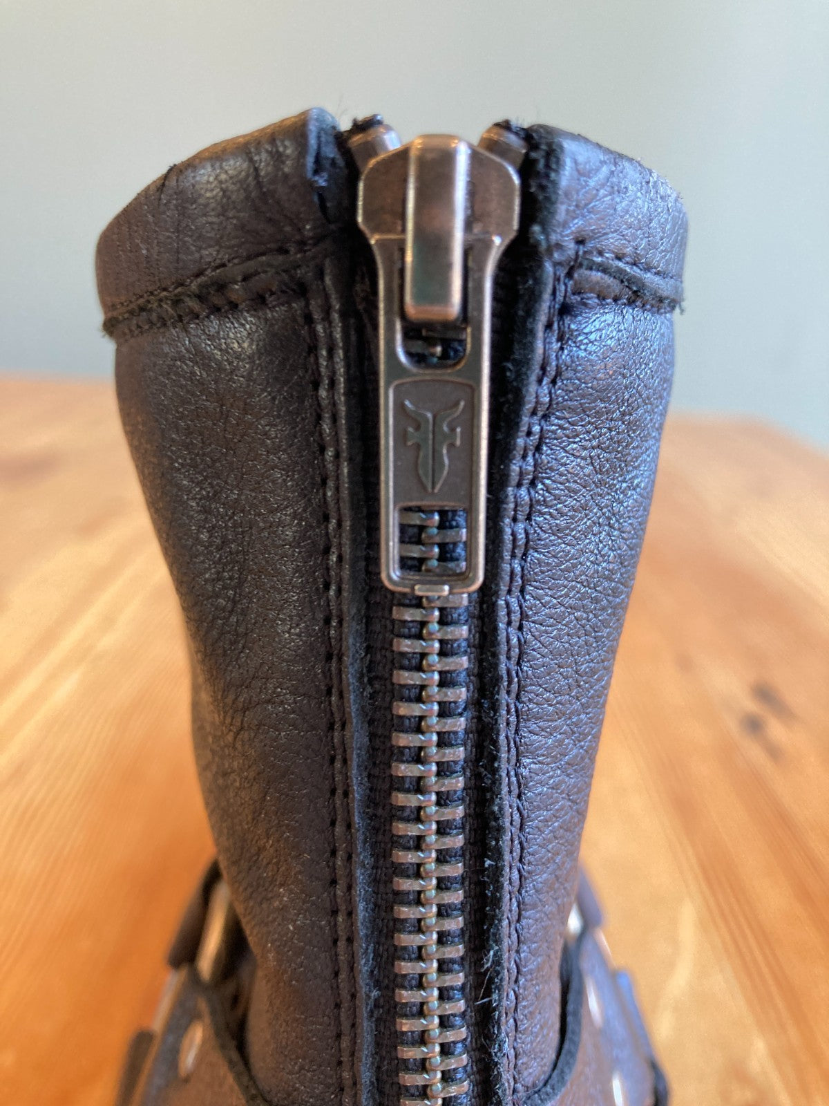 Frye Black Leather Phillip Harness Short Boots - Size 9 - 0322MA