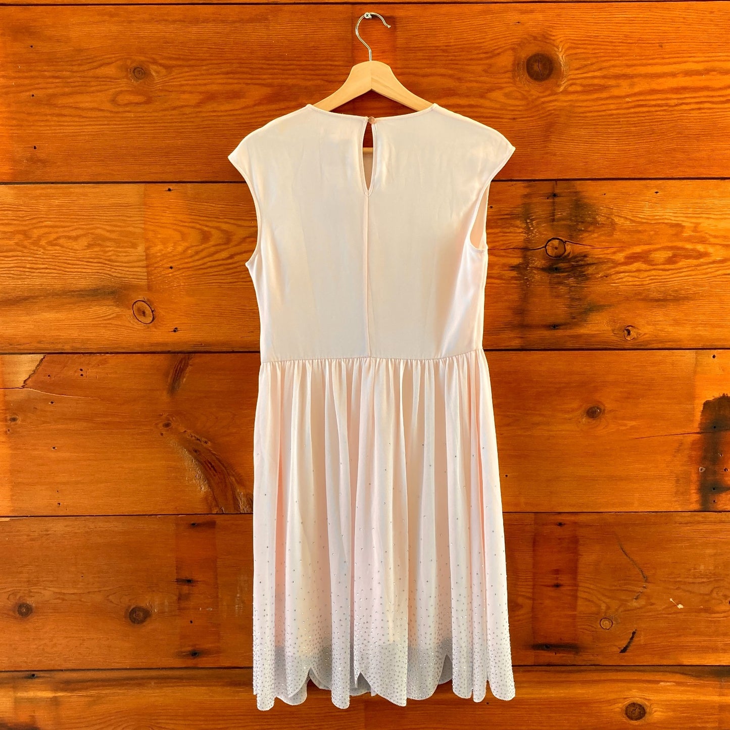 2 / M - Ted Baker Pale Pink Scallop Hem Vienne Embellished Dress 0911EE