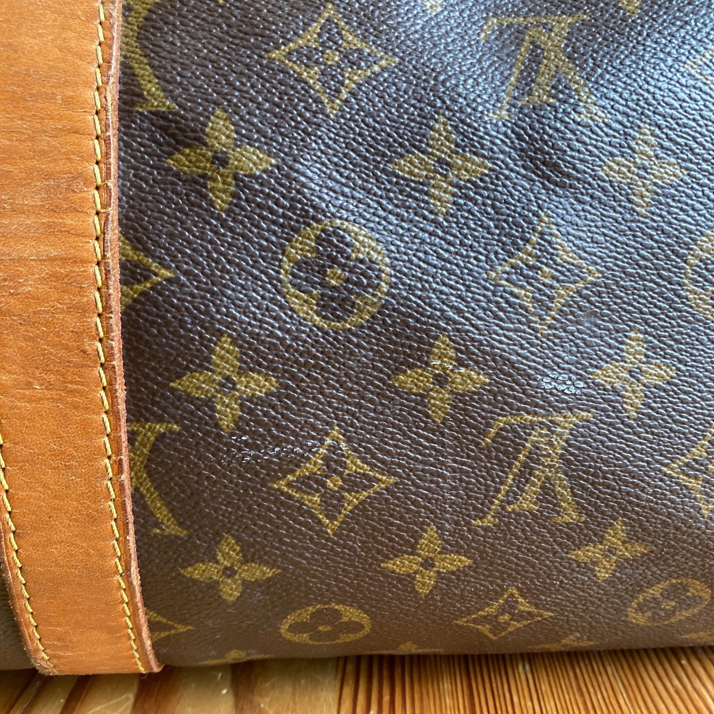Louis Vuitton Brown Monogram Signature Canvas 1994 Keepall 55 Duffle Bag 1031LF
