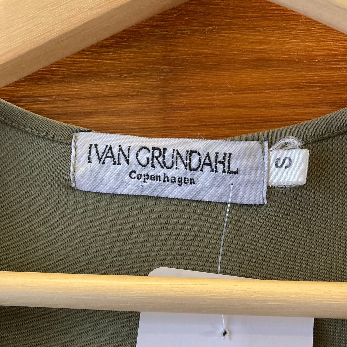 S - Ivan Grundahl Green Sleeveless Balloon Hem Lagenlook Dress 0719JK