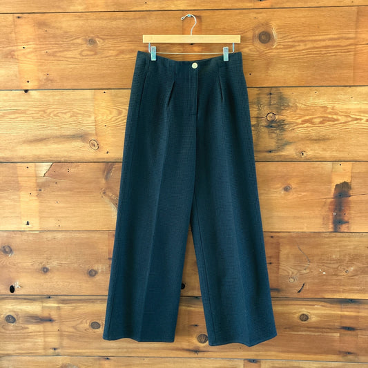Forte Forte $535 Black Chic Waffle Cotton Pants - Size 2 / M - NEW - 4427SC