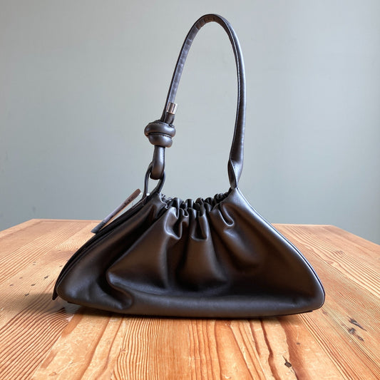 Behno Dark Brown Leather TINA BAGUETTE Shoulder Bag Purse - 0428KS