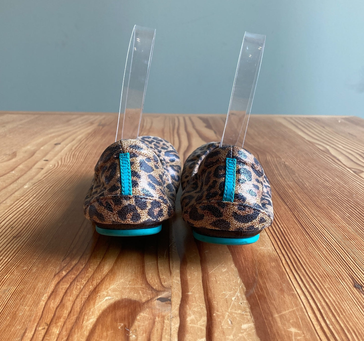 Tieks by Gavrieli Leopard Leather Ballet Flats Foldable Shoes - Size 7 - 0828AM