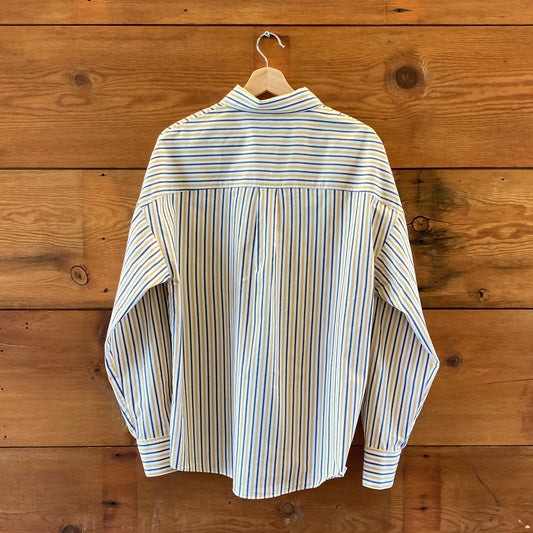 Favorite Daughter Yellow Striped Button Up Long Sleeve Shirt - Size S - 1117KW