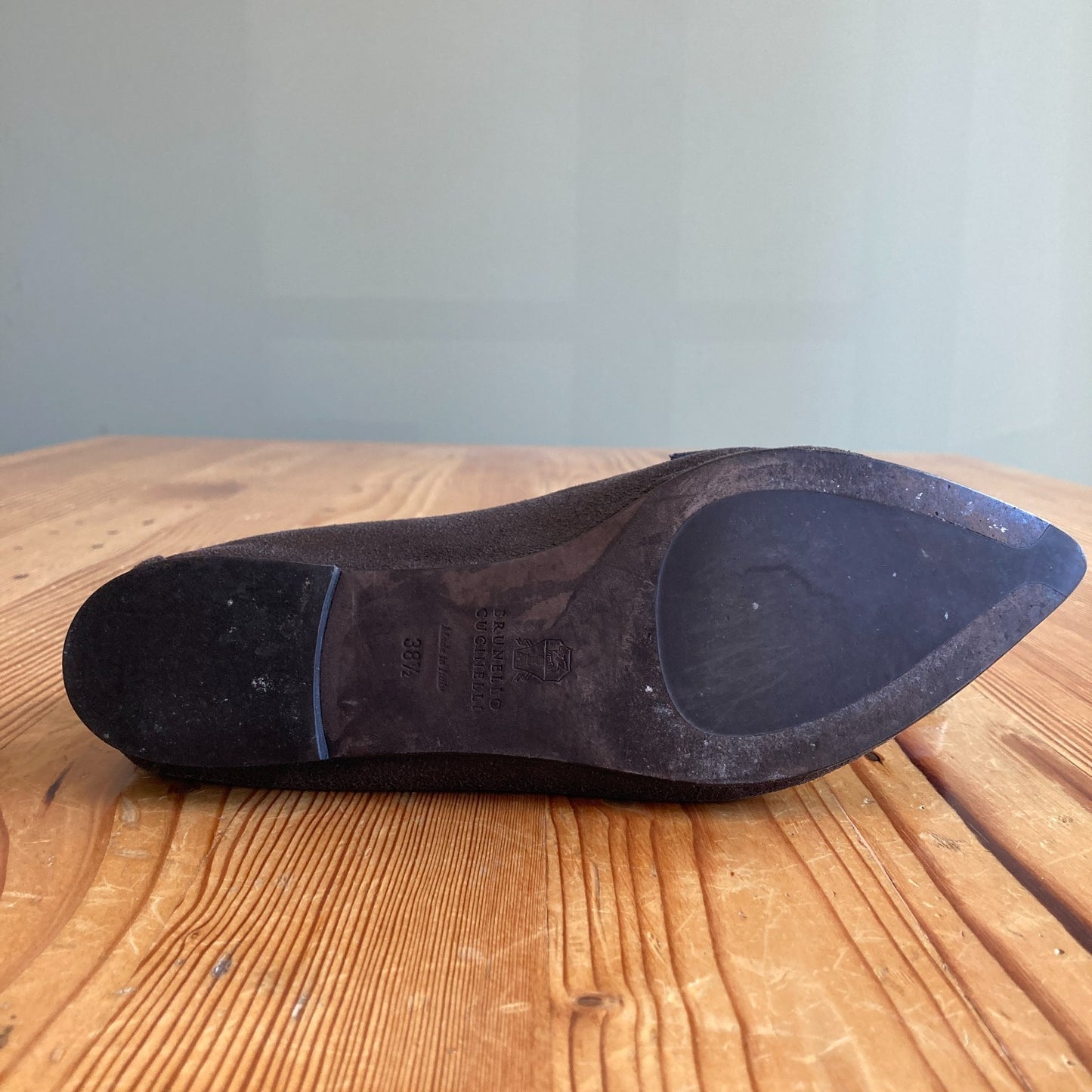 Brunello Cucinelli Brown Leather Loafers Shoes - Size 38.5 / 8.5 - 1217RM