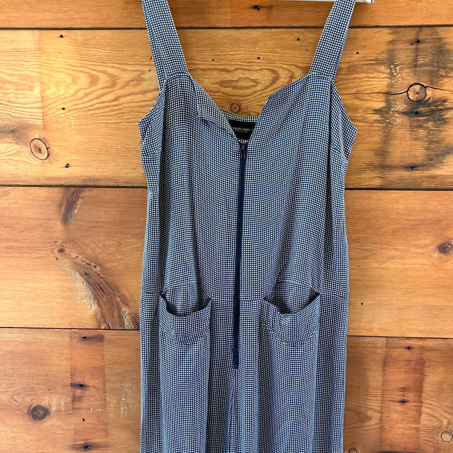 Rachel Comey Black White Front Zip Bend Jumpsuit - Sz 6 - missing belt - 0504AK