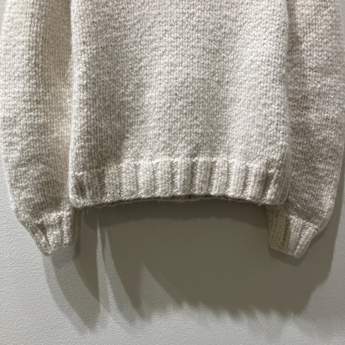 Caron Callahan Ivory Chunky Knit Heavy Alpaca Pullover Sweater - Sz XS - 1125KG