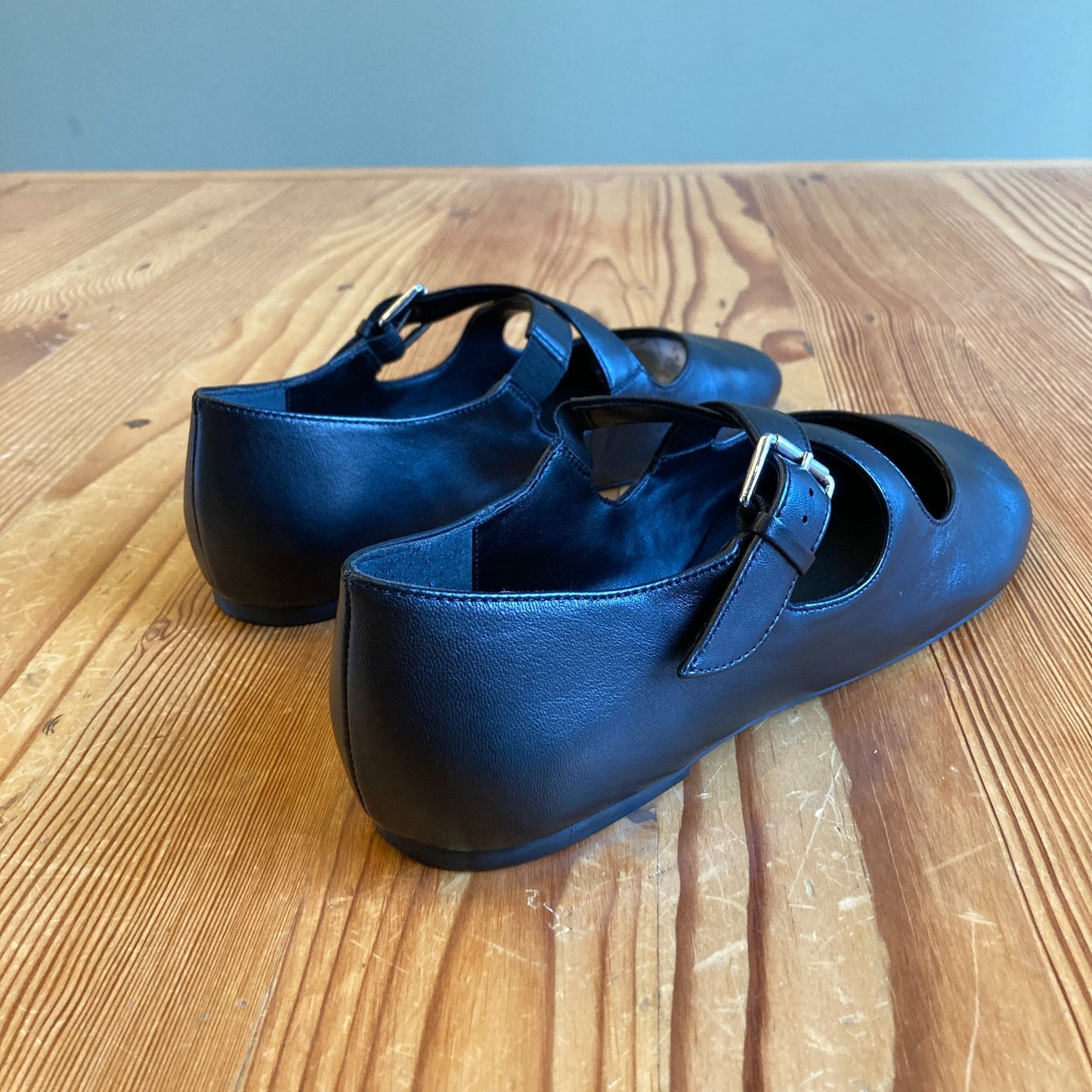 9 - Maeve Anthropologie Black Mary Jane Ballet Flats Shoes NEW w/ Box 0416JW