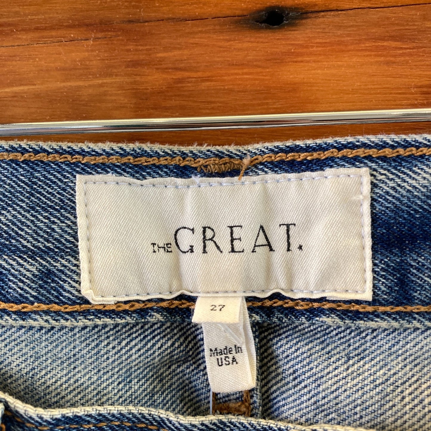 The Great. The Wayne Button Fly Kentucky Wash Straight Jeans - Size 27 - 1103ES