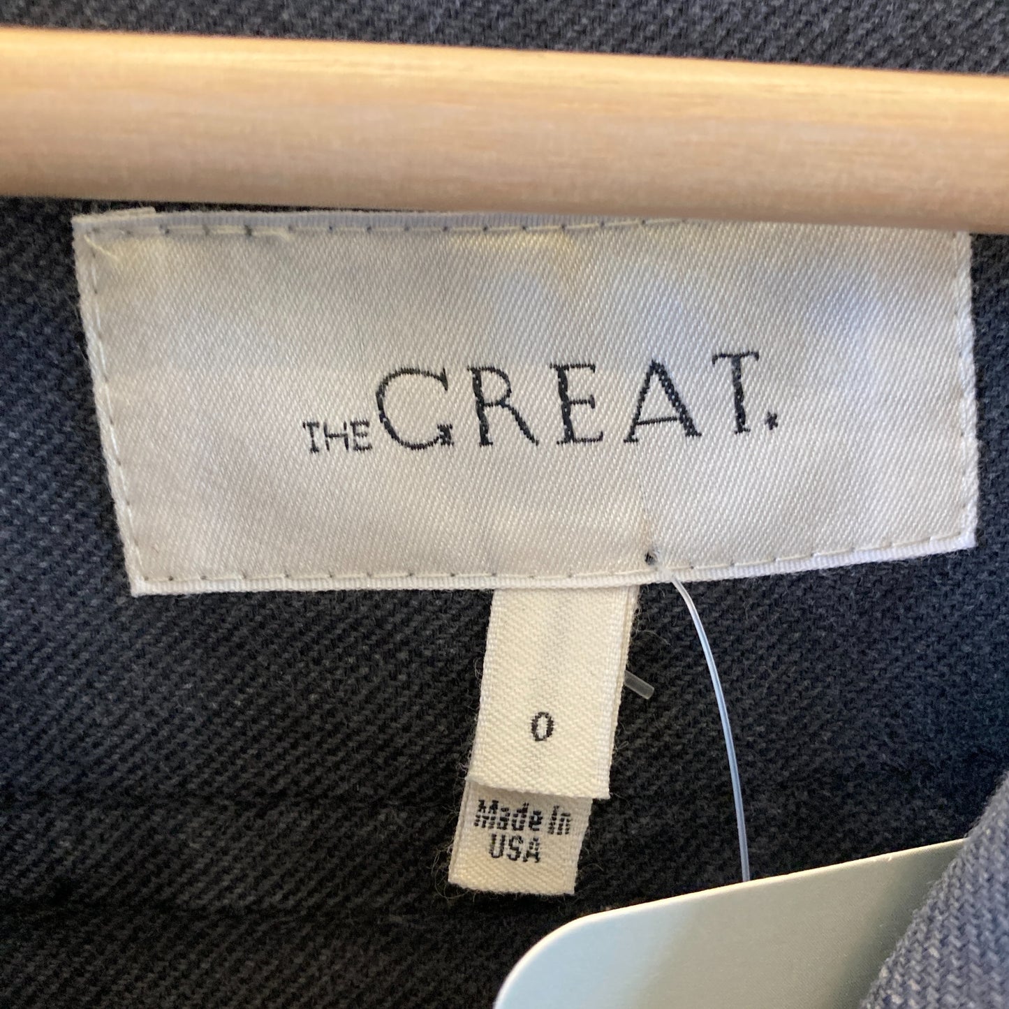 The Great Dark Gray Flare Fit Boxy Button Up Cotton Jacket - Sz 0 / XS - 1105HT