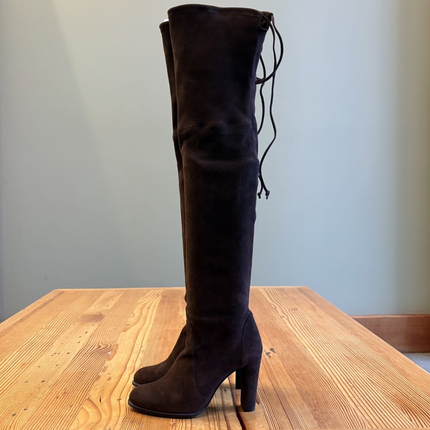 6.5- Stuart Weitzman Walnut Suede Over the Knee Highland Boots NEW w/ Box 1122KP