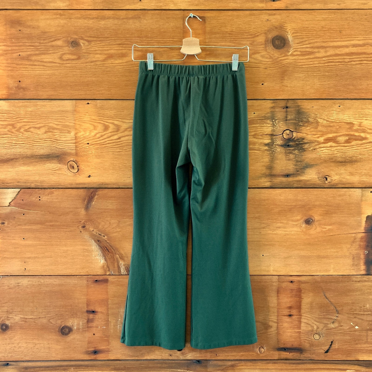 Clare V Forest Green Le Flare Trouser Pull-On Ponte Knit Pants - Size M - 0425KN