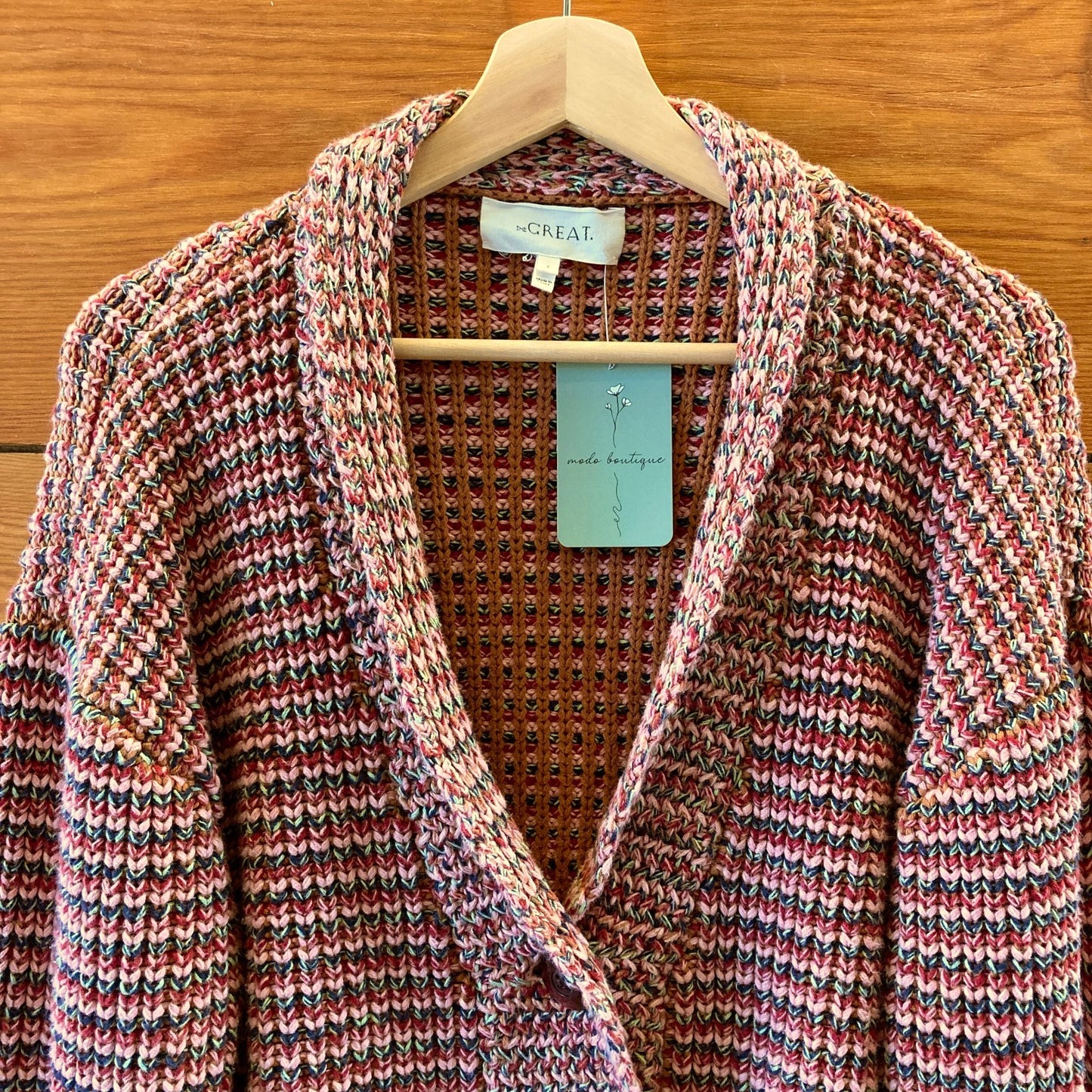 The Great Pink Knit Montana Cardigan Cropped Sweater - Size 2 / M - 0721DK