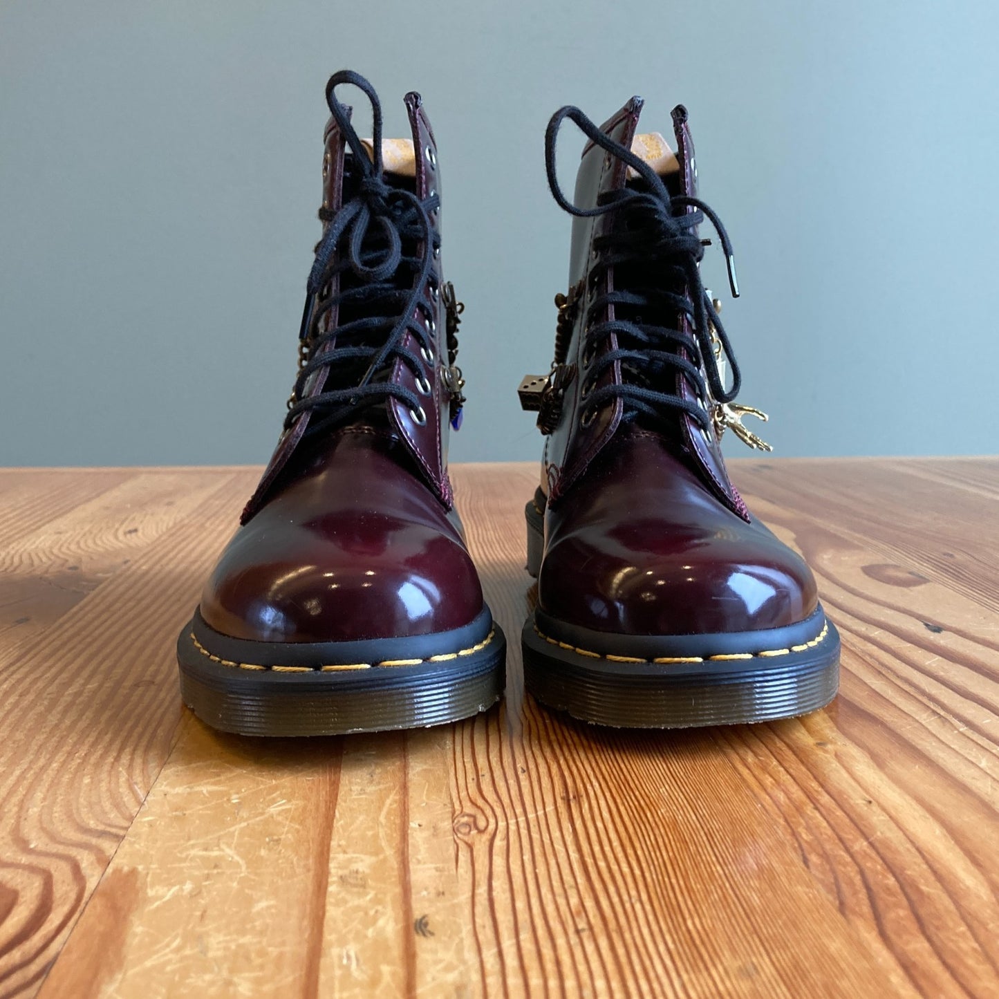 8 - Dr. Martens 1460 Marc Jacobs Cherry Red Rare Charm Boots NEW 0716MD