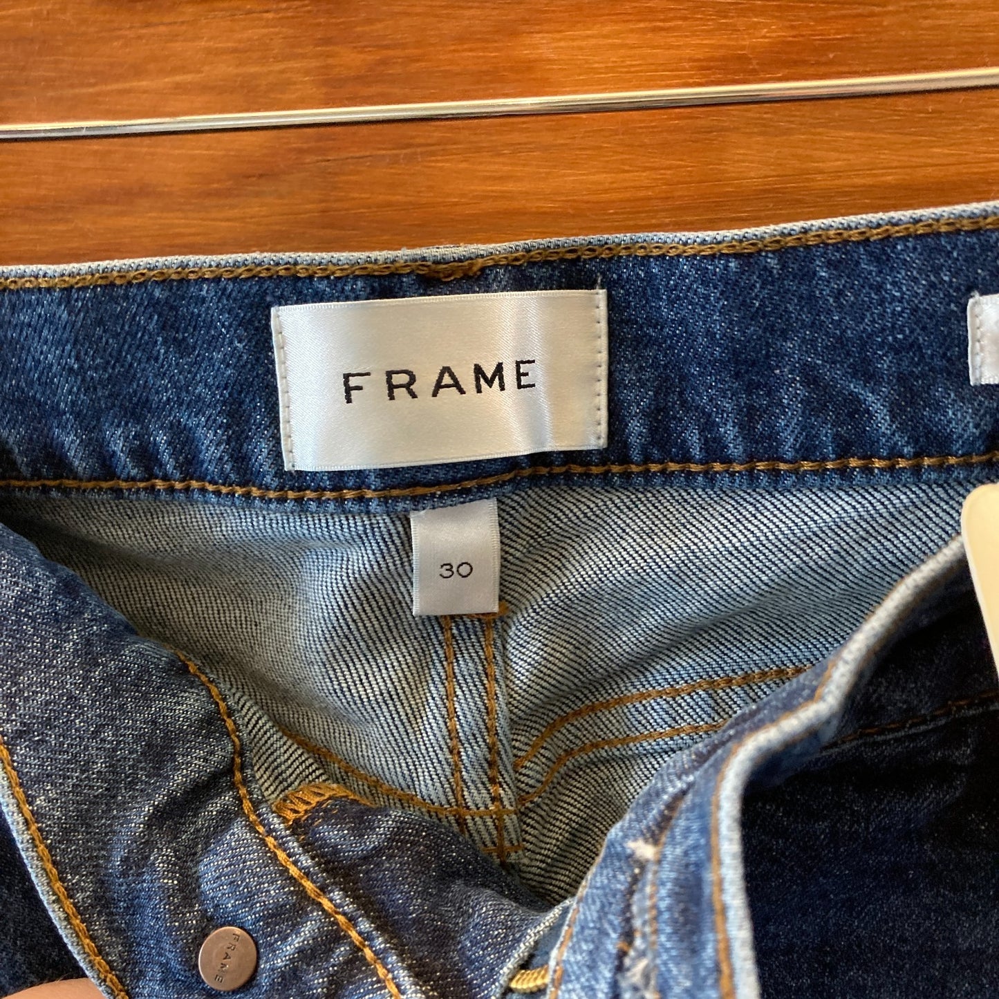 Frame Dark Nebula Wash The Borrowed Straight Leg Jeans - Size 30 - 4427SC