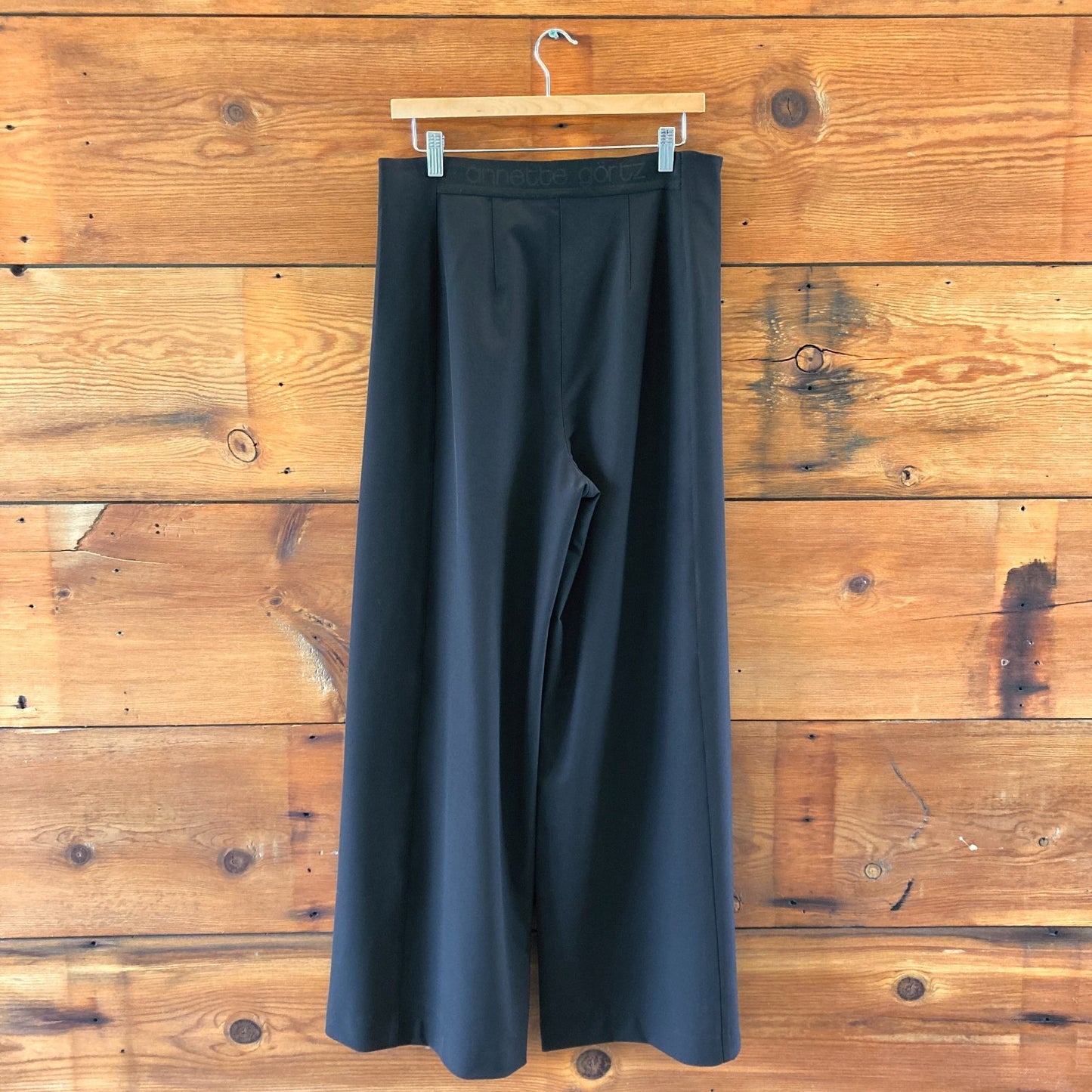 Annette Gortz $690 Black Vasco Wide Leg Trouser Pants - Sz 40 / M - NEW - 4427SC