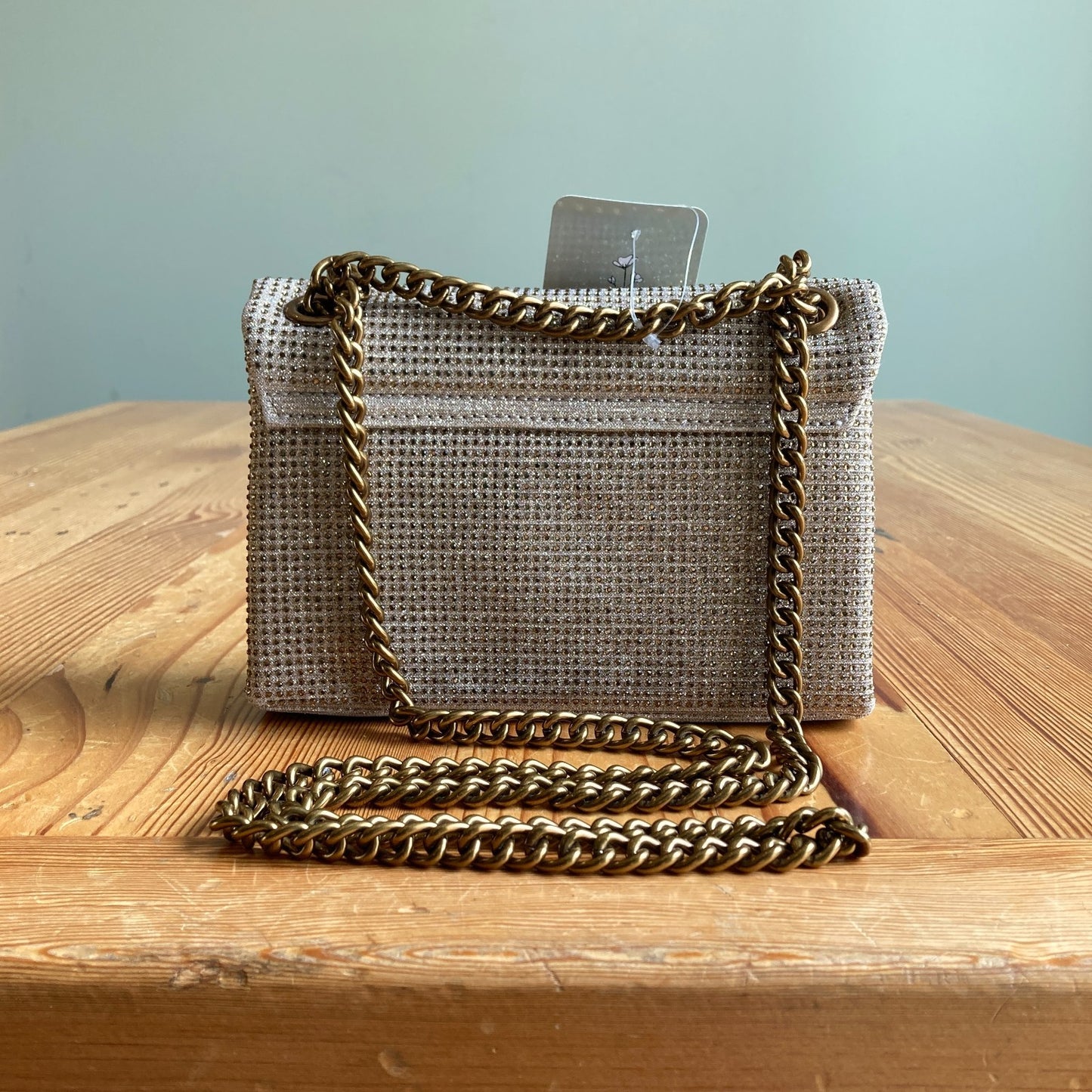 Kurt Geiger London Natural Rhinestone Mini Brixton Shoulder Bag - 1002MG