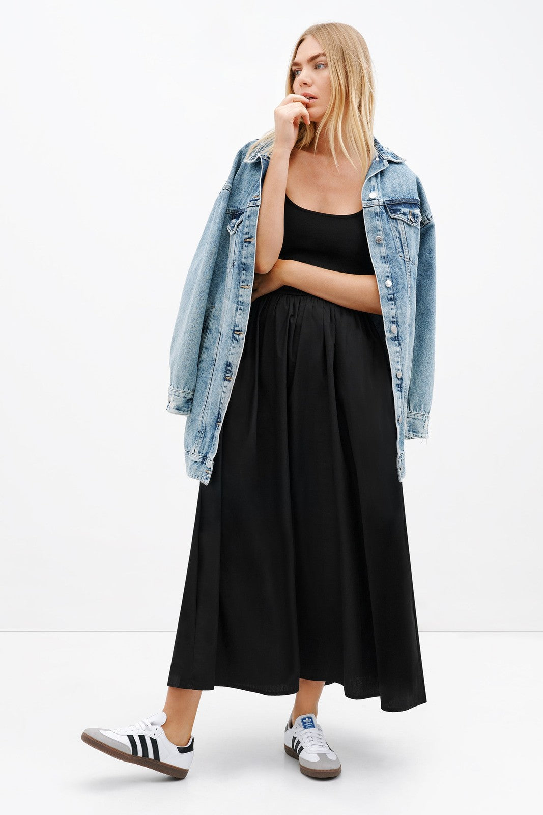 Marcella NYC Black Sleeveless Cotton Poplin Clara Dress NEW - M Petite - 0326EN