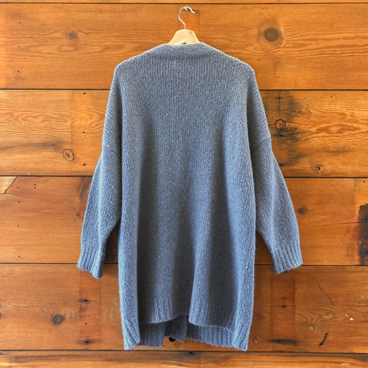 Atelier Delphine Blue Alpaca Oversized Cardigan Sweater - Size XS / S - 0328MV