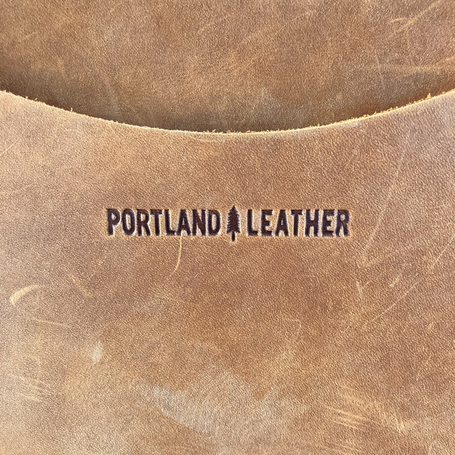 Portland Leather Good Brown Leather Circle Bag - 0605DK