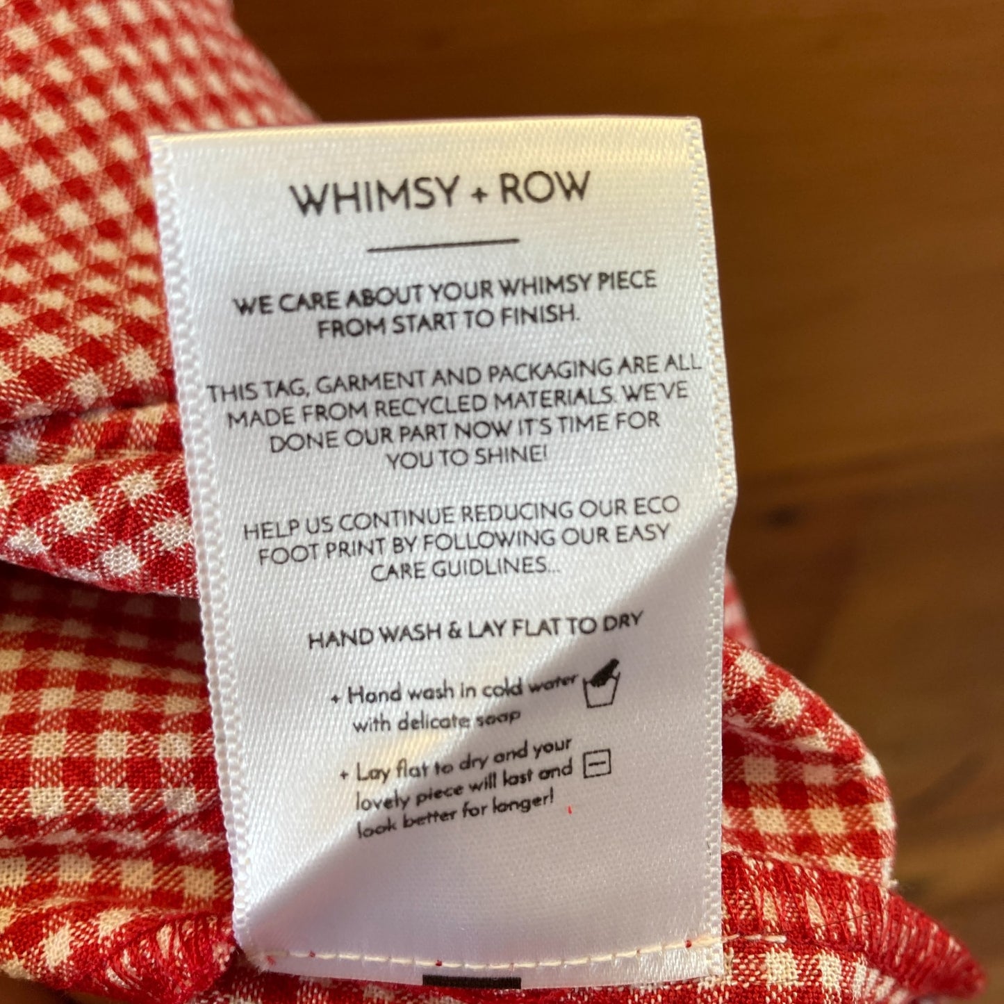 XS - Whimsy + Row $168 Red & White Gingham Plaid Kate Mini Dress 0312IG