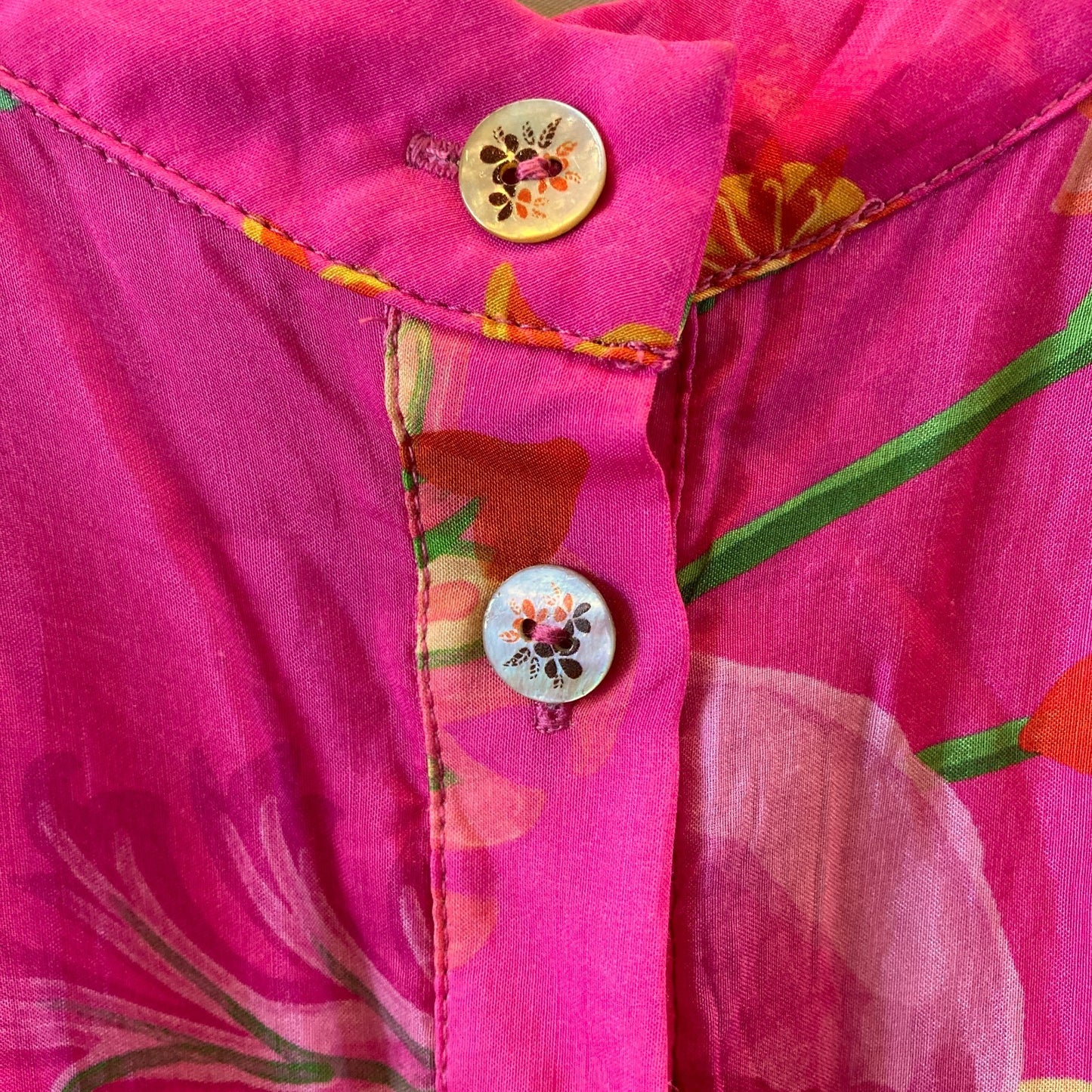 Farm Rio Anthropologie Pink Delicate Fruit Garden Mini Dress - Size L - 0418KC