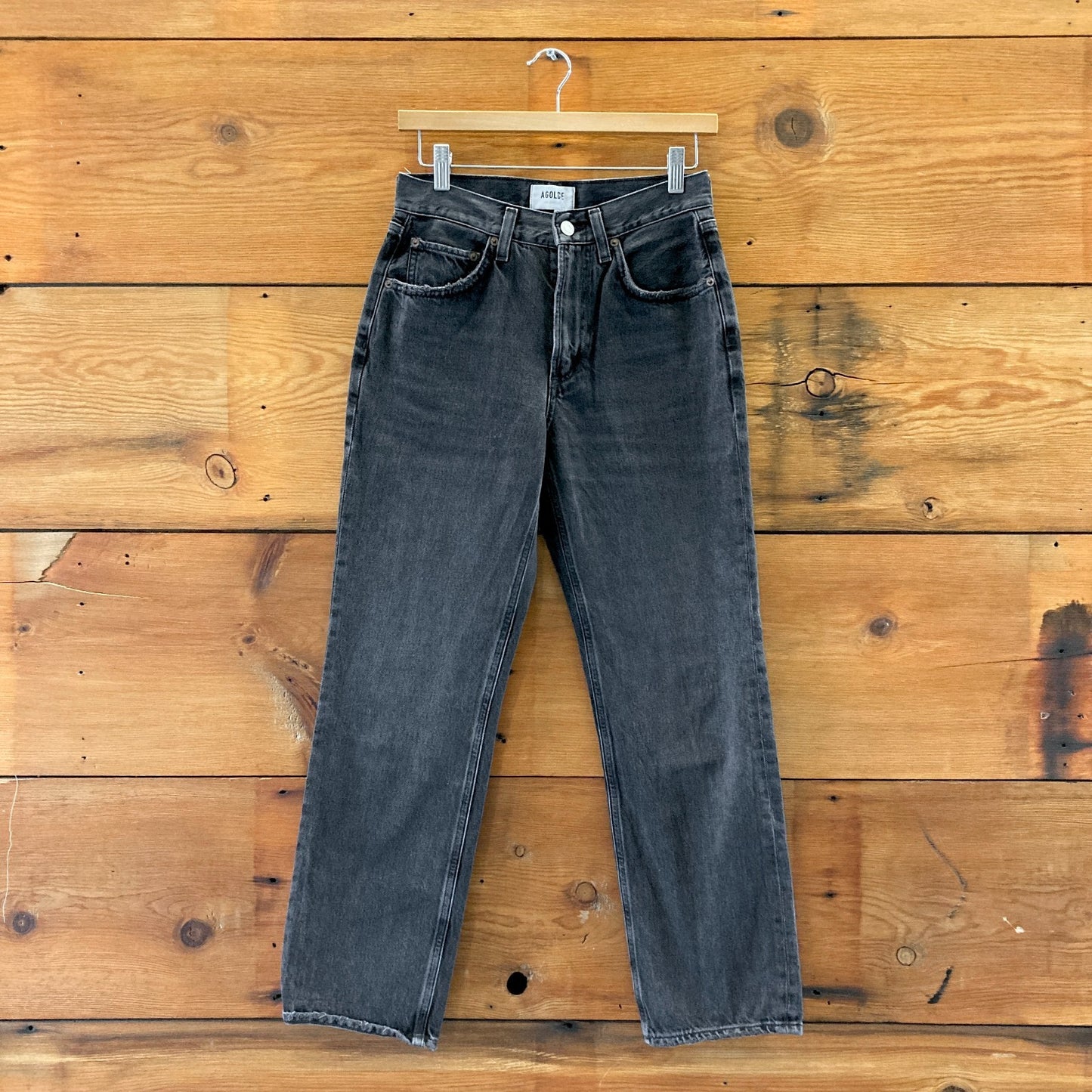 AGoldE Black Wash Valen Classic Fit Straight Leg Jeans - Size 25 - 0809CO