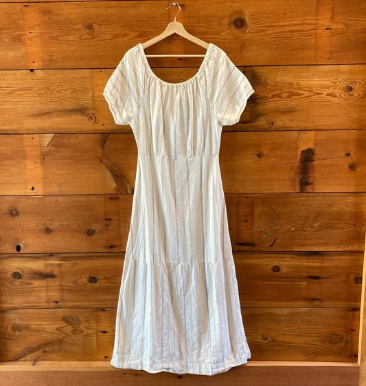 Ace & Jig Ivory Embroidered Cinched Waist Quince Maxi Dress - Size M - 0806JH