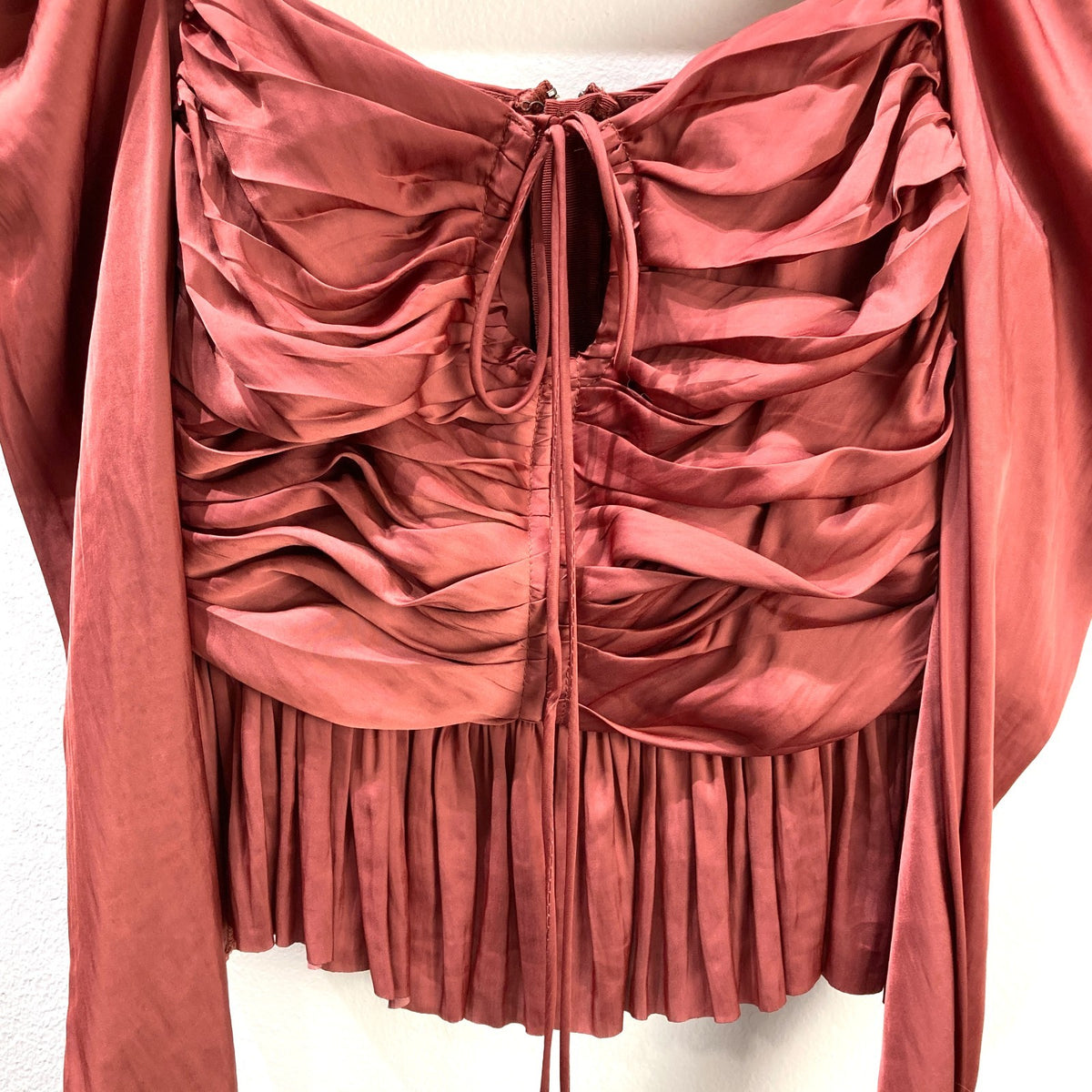 Ulla Johnson $395 Desert Rose Ruched Mirelle Blouse Top - Size 2 - NEW - 0703SC