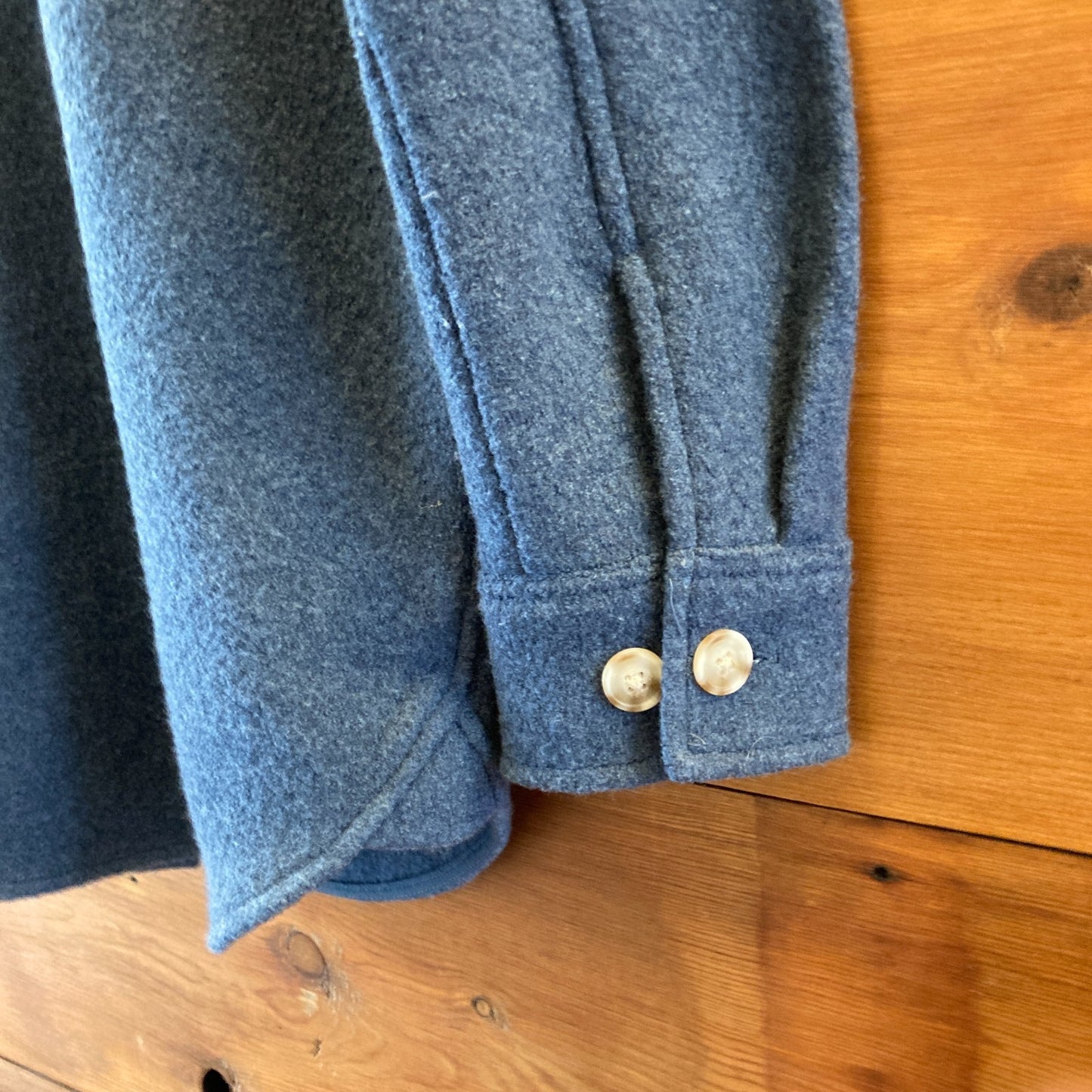 Quince Blue Melange NEW Merino Wool Button Front Shirt Jacket - Size S - 0511VS