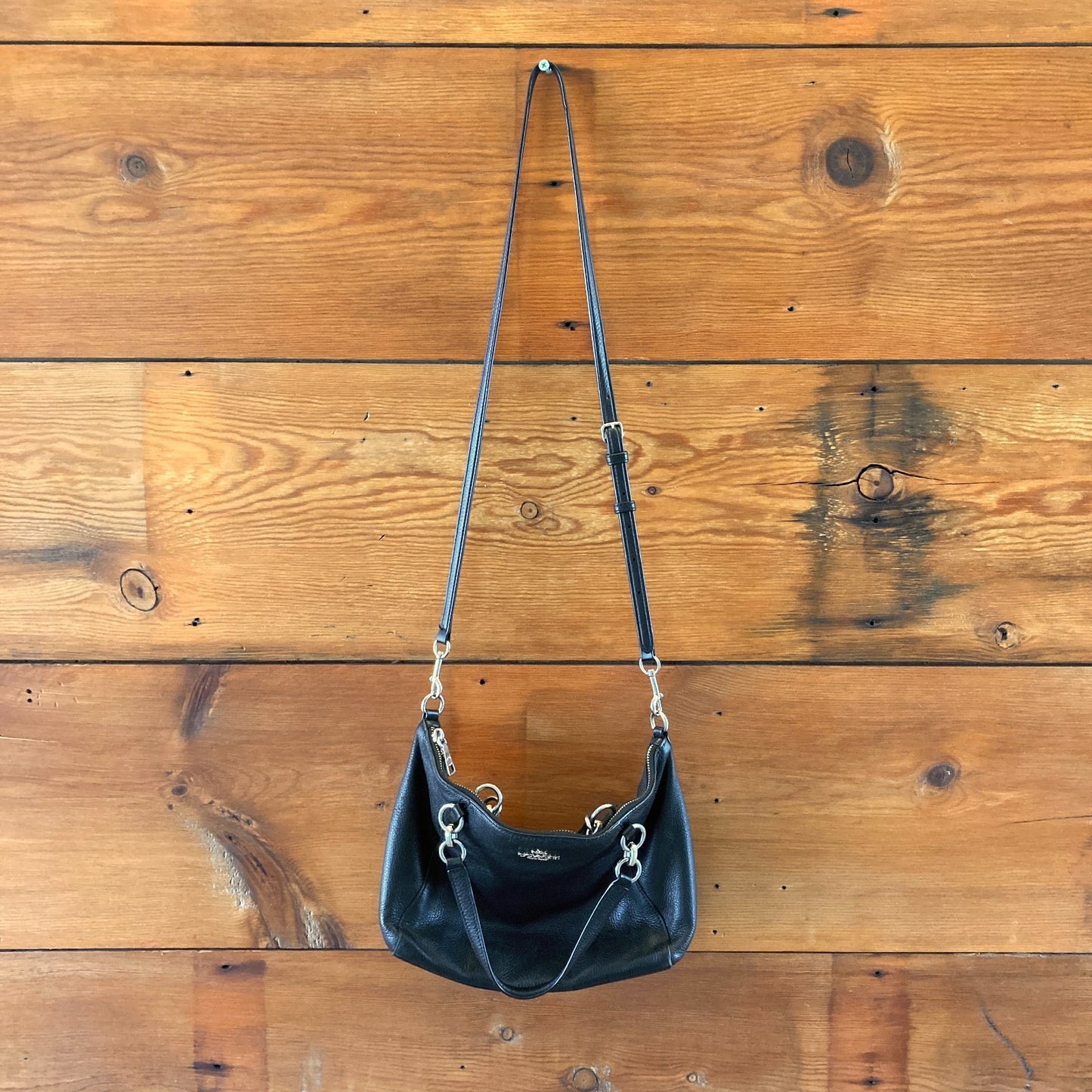 Coach Black Leather Small Kelsey Satchel Bag Purse - 0926RE
