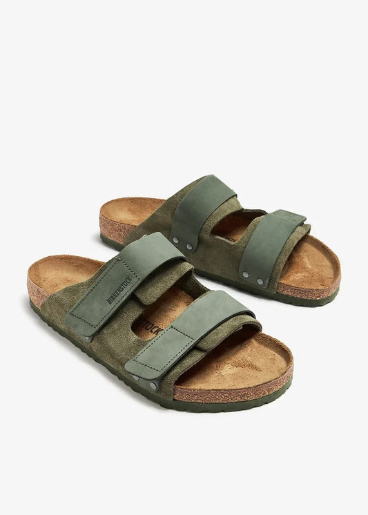 Birkenstock Olive Hook & Loop Uji Double Strap Sandals - 39 / 8 - NEW - 0425SV