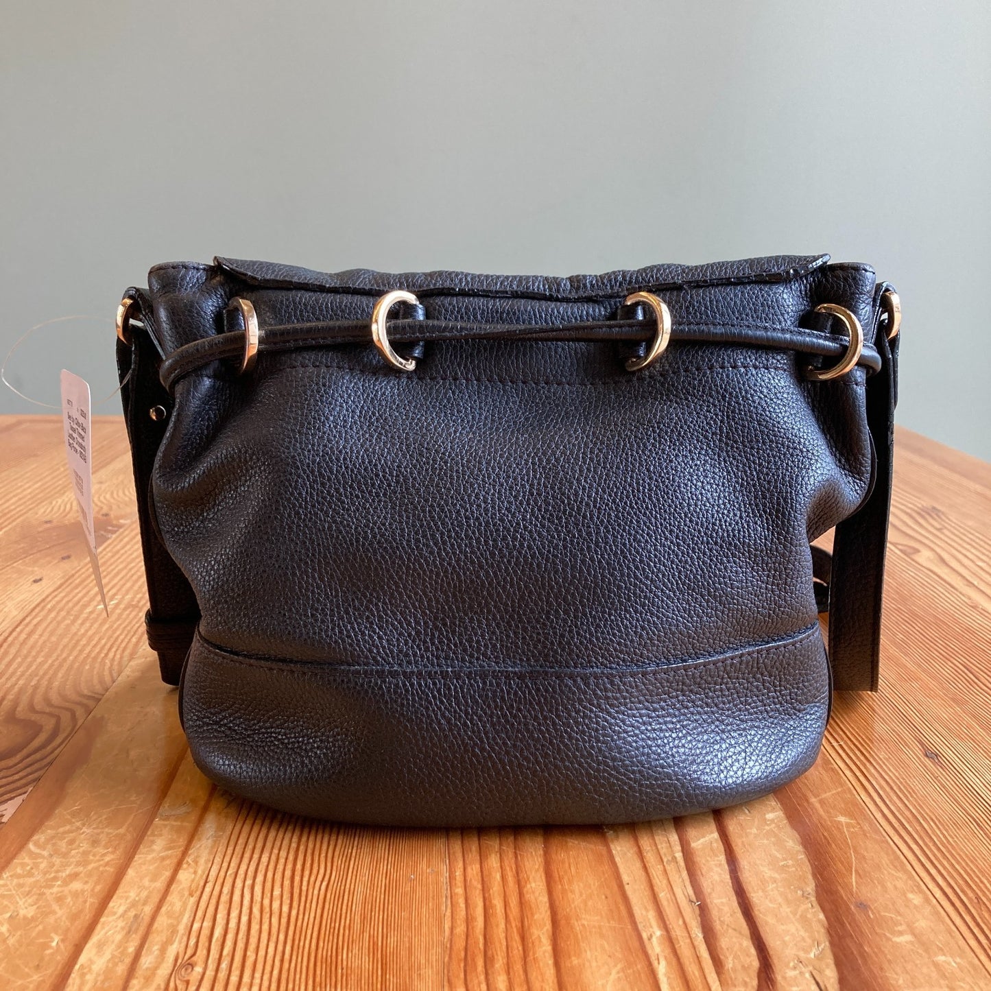 See by Chloe Black Tassel Trimmed Leather Crossbody Bag Purse - 0521AB