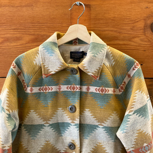 Pendleton Multicolor NEW $529 Cape Creek Wool Mac Coat Jacket - Size XS - 0312IG