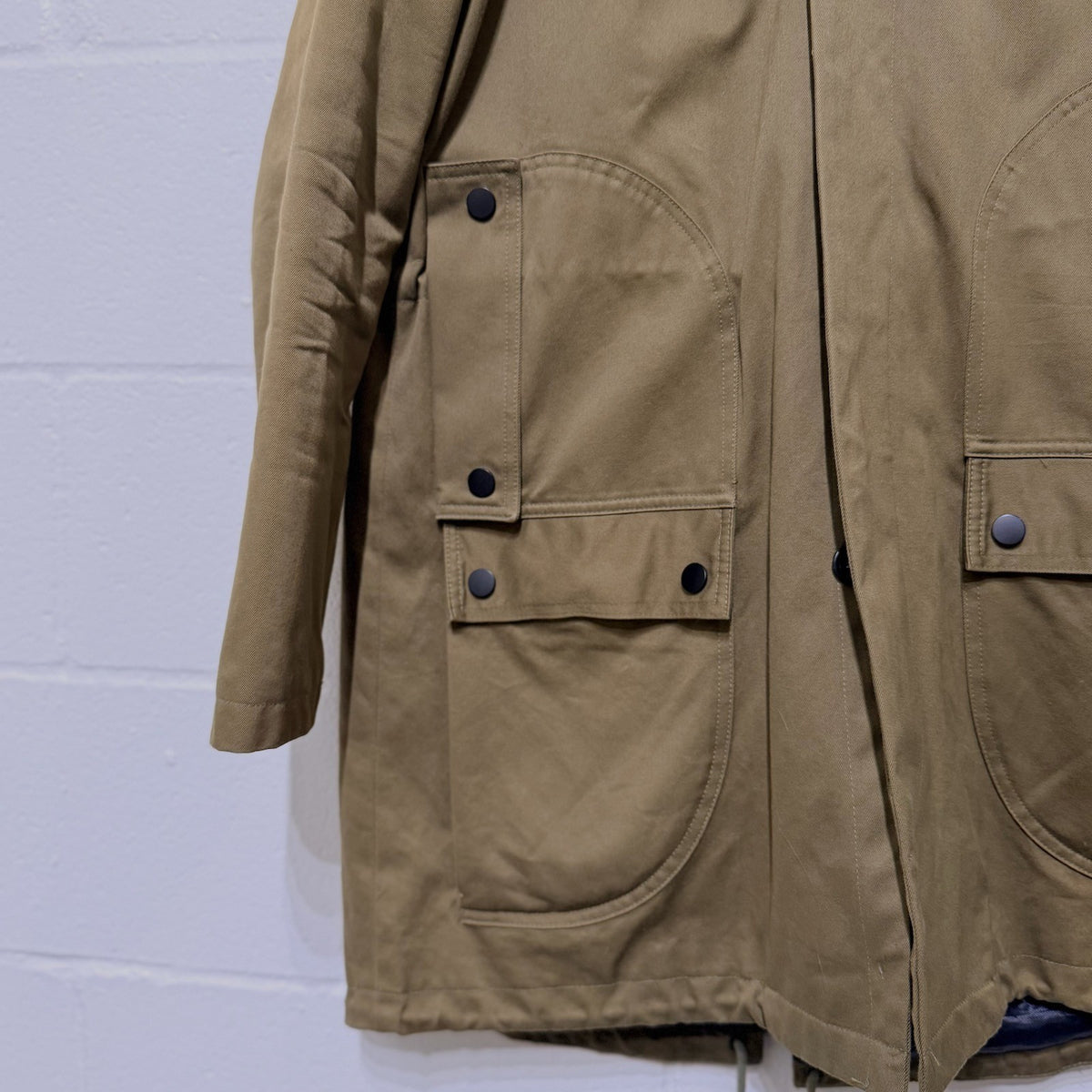 The Arrivals Olive Green Hooded 'Artemis' Parka Jacket Coat - Size L - 1020HB