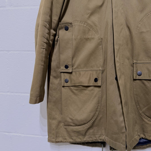 The Arrivals Olive Green Hooded 'Artemis' Parka Jacket Coat - Size L - 1020HB