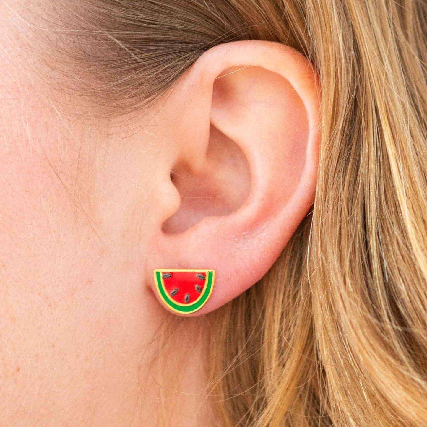 Jenny Lemons - Watermelon Enamel Earrings