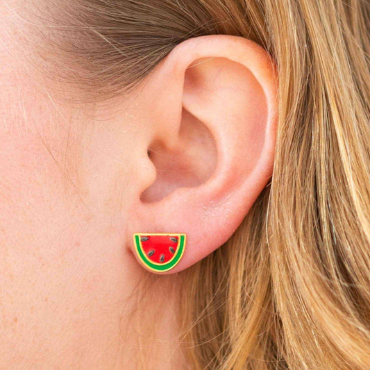 Jenny Lemons - Watermelon Enamel Earrings