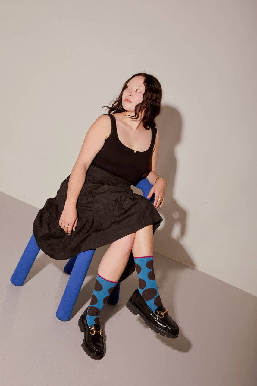 Big Dot Blue Sock: Small (Women's 4 - 10)