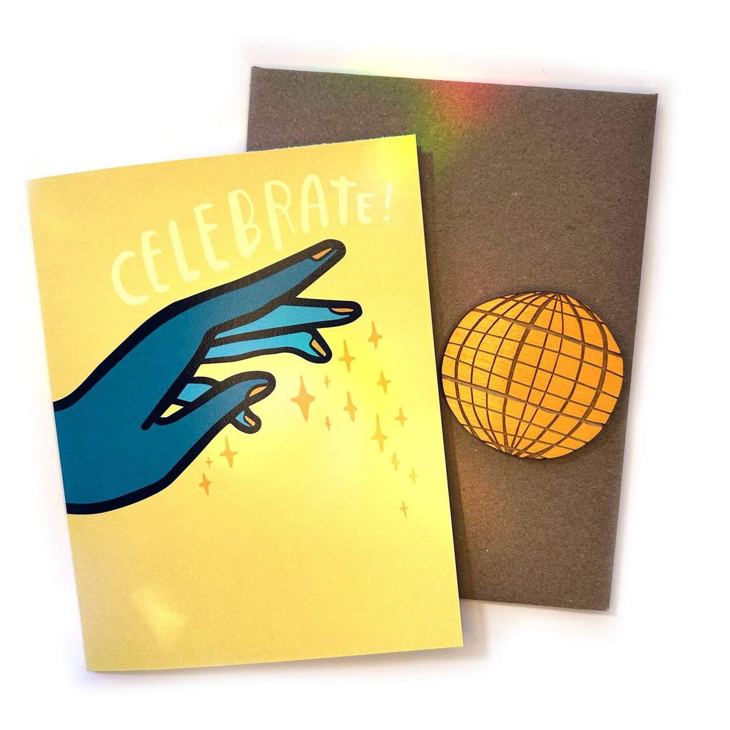 SnowMade - Hands + Disco Ball - Magnet w/ Card