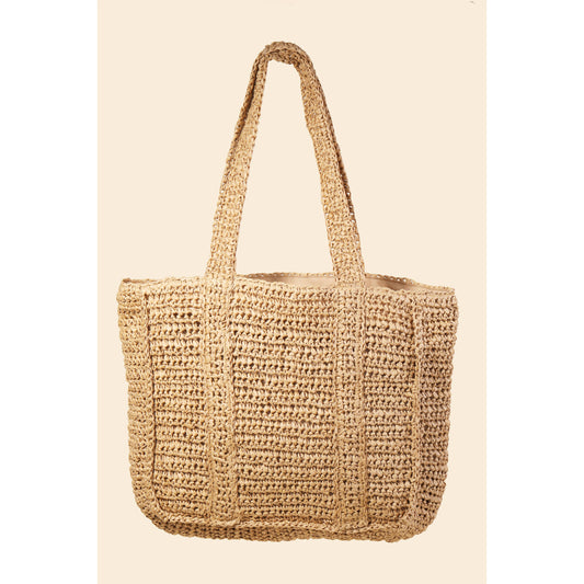 Anarchy Street - Straw Braided Pattern Tote Bag: KA