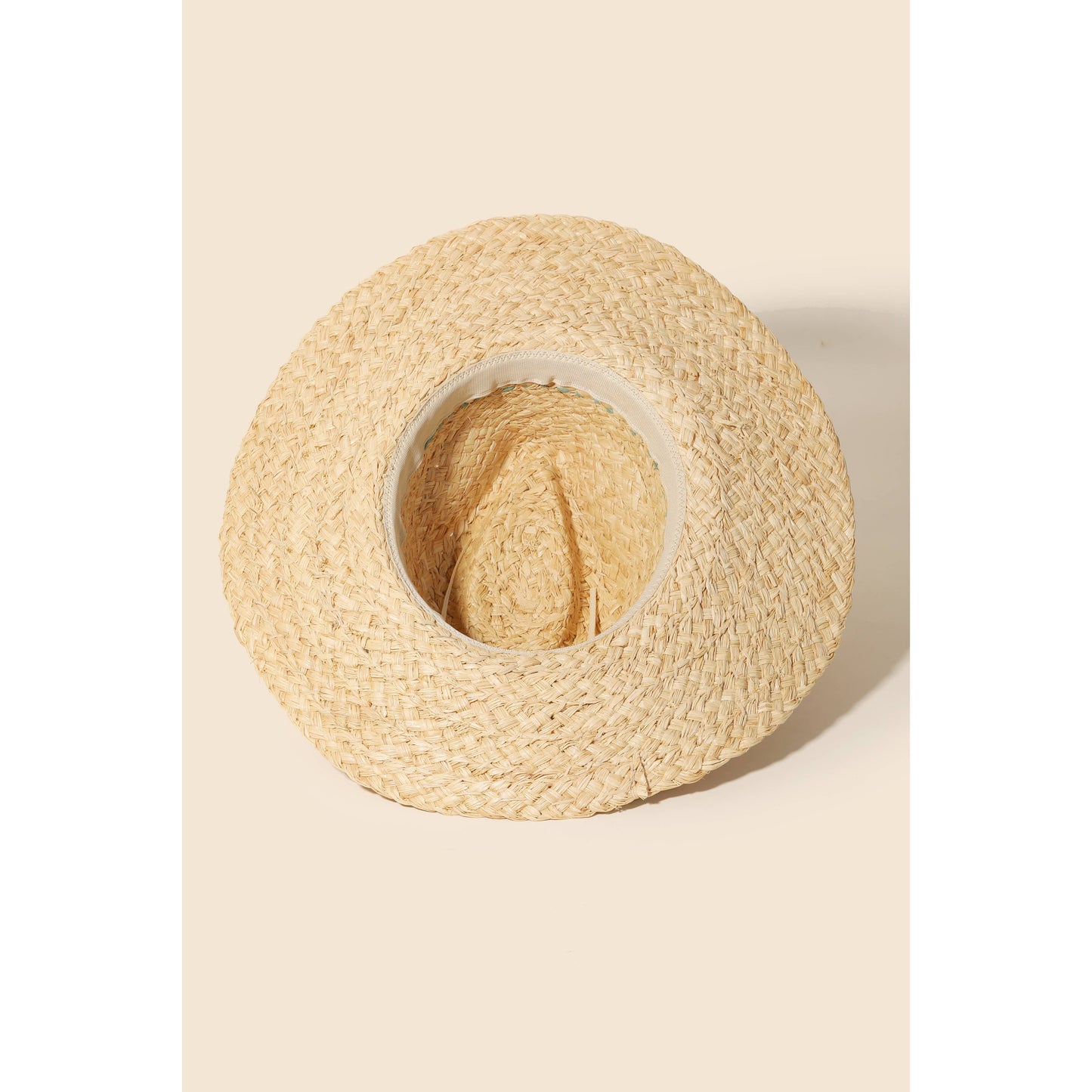 Braided Leaf Strap Straw Hat: SA