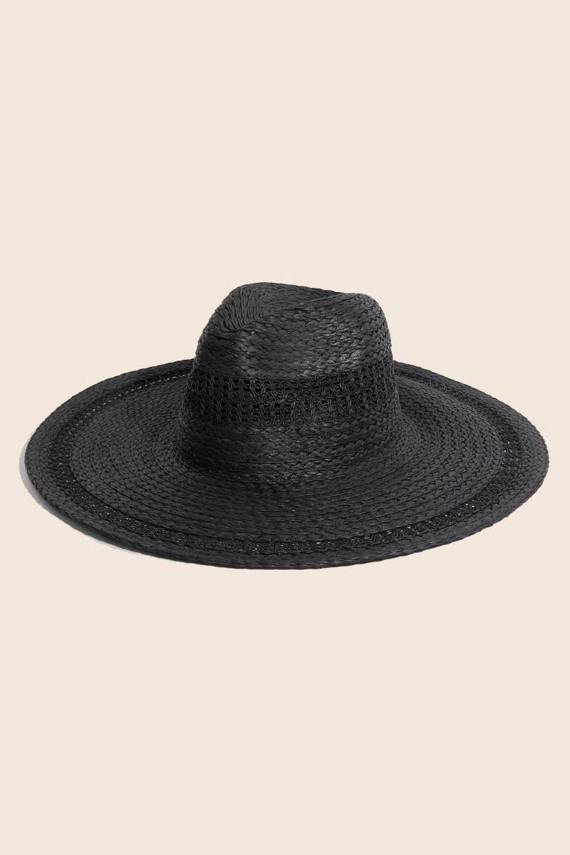 Boho Flat Brim Straw Hat: IV