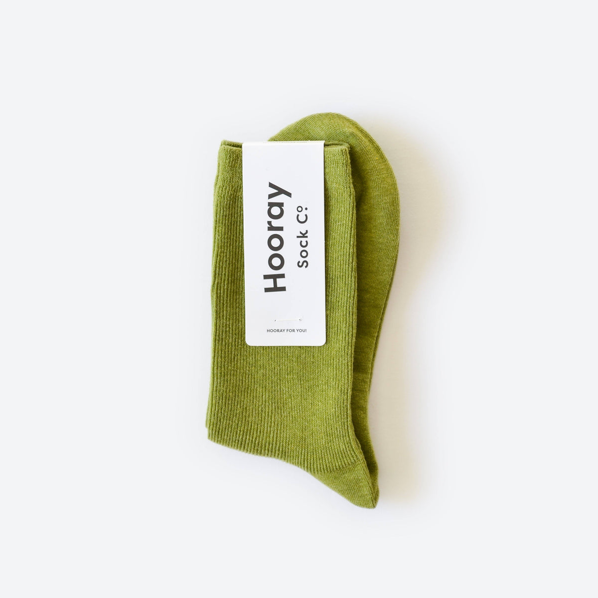 Hooray Sock Co. - Everyday Solid Crew Socks — Moss: Small (Women's 4 - 10)