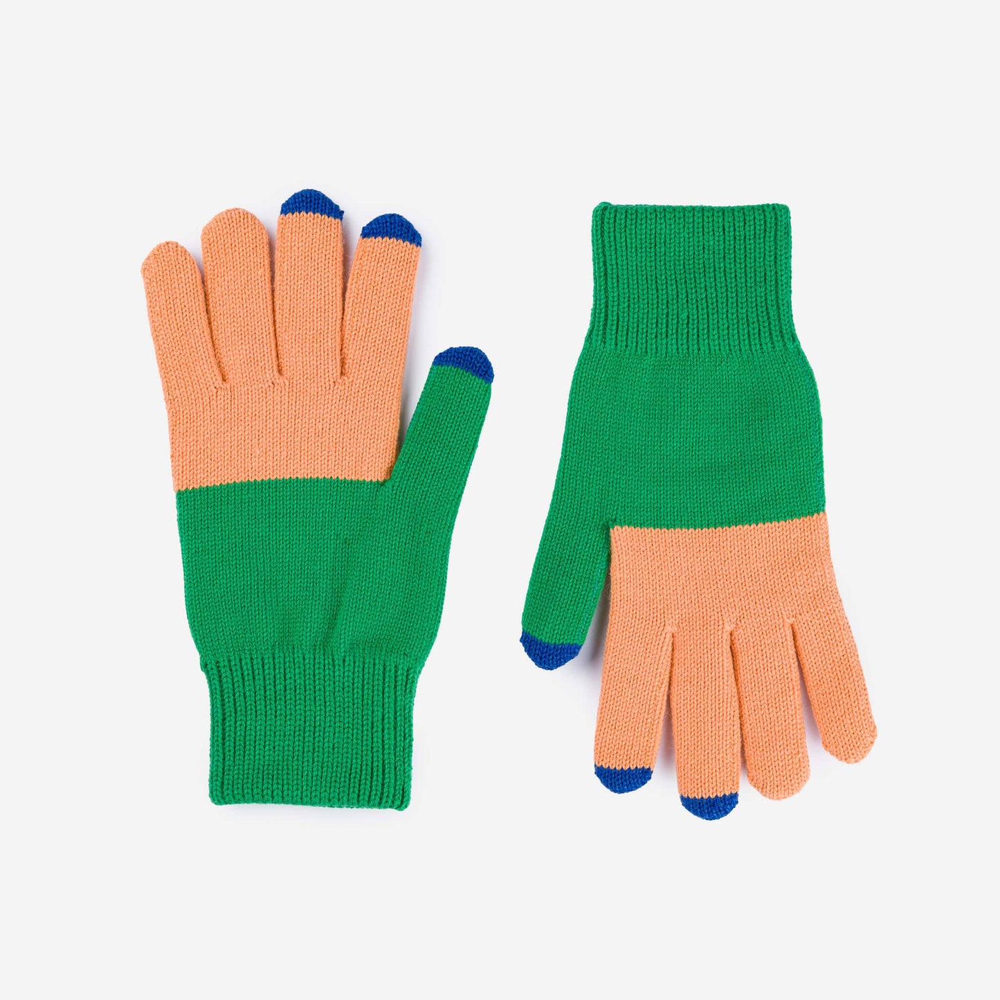 VERLOOP | knits - Colorblock Knit Touchscreen Gloves: Jade Yellow