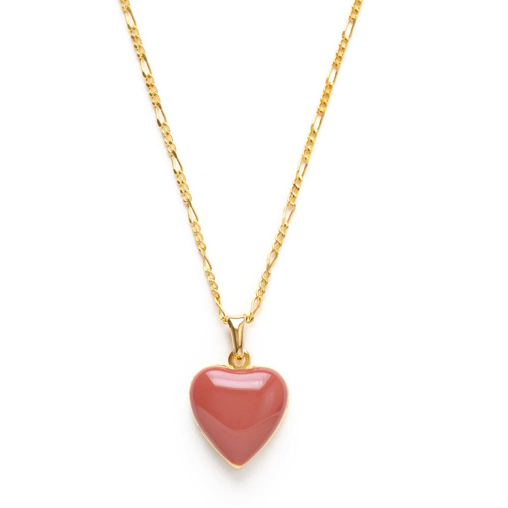 Amano Studio - Small Heart Enamel Locket: Canyon