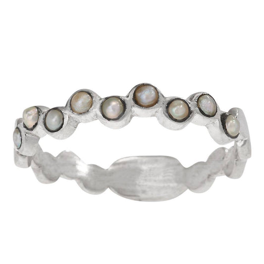 Tiger Mountain Jewelry - Blanco Bubbles Pearl Sterling Silver Ring: 6
