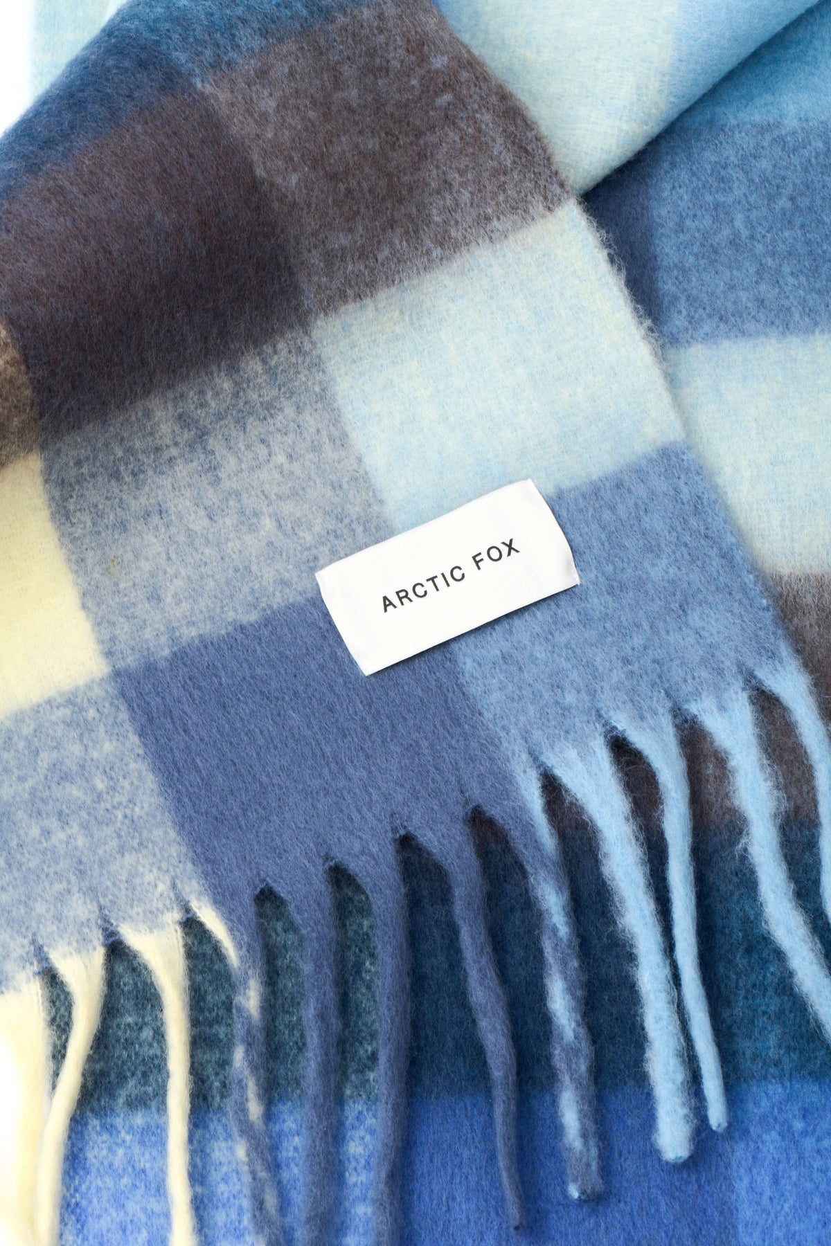 Arctic Fox & Co. - North America - The Reykjavik Scarf - 100% Recycled - Blue Yellow - FW26