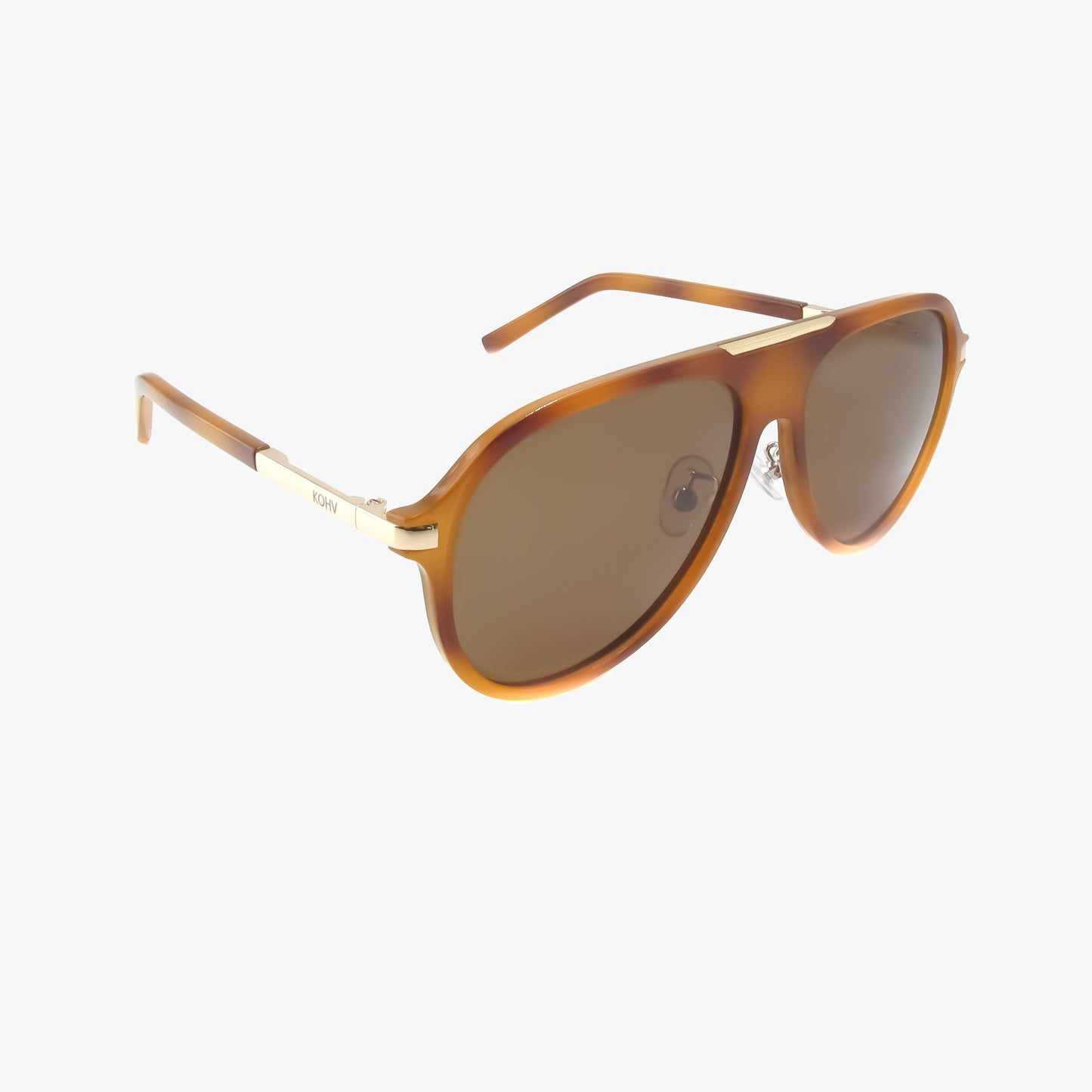 Kohv Eyewear - AURA HONEY TORTOISE Polarized Fashion Aviator Sunglasses